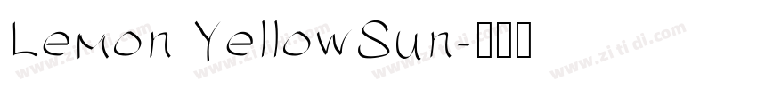 Lemon YellowSun字体转换